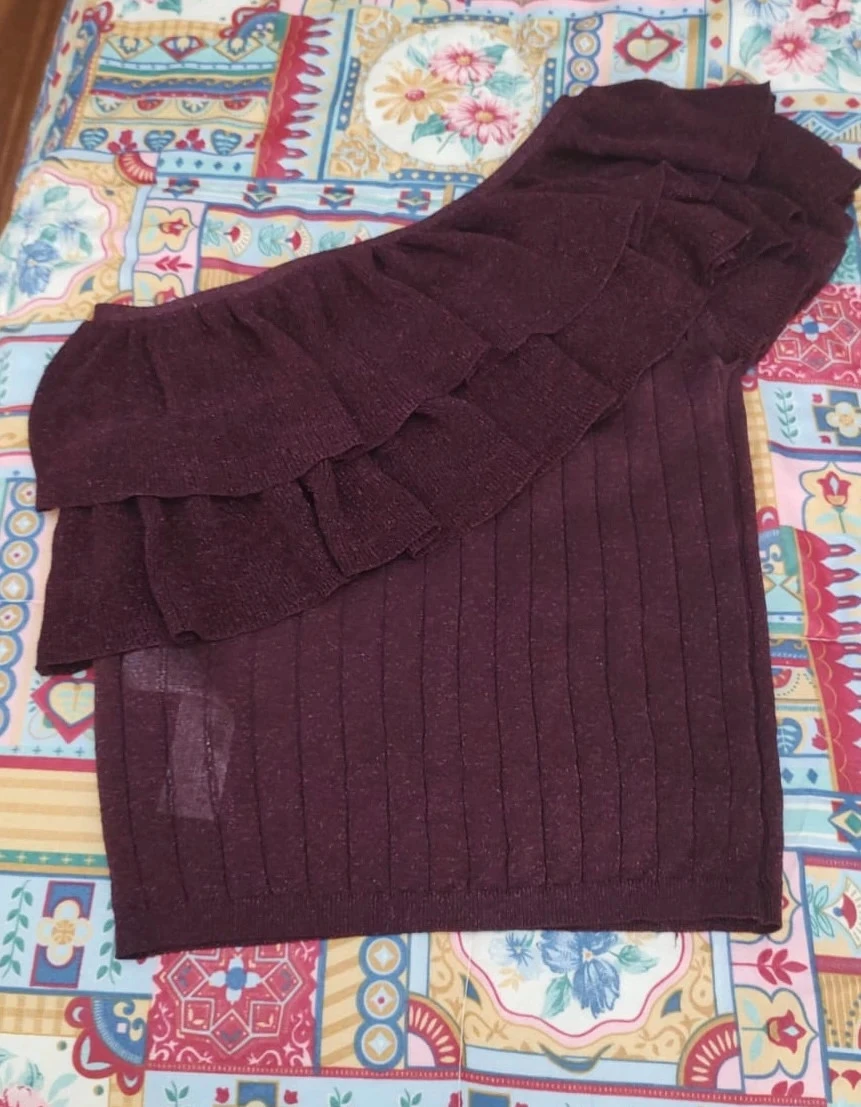 Blusa brillante canalé marca Mango